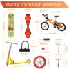 18 Pieces Mini Finger Toys Set Finger Skateboards Finger Bikes