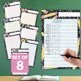 Attendance Chart For Classroom Management - 8 Incentive Chart For Classroom Essentials, 11x17 Student Behavior Charts and Homework Tracker, Teachers Class Attendance and Assignments Log