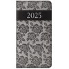 2025 Slim Wallet Size Diary Week to View Grey Floral