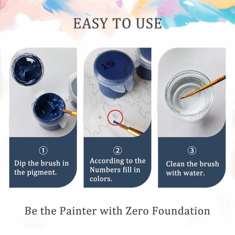 Natuyalo Forest Tree Paint by Numbers Kit for Adults Beginner