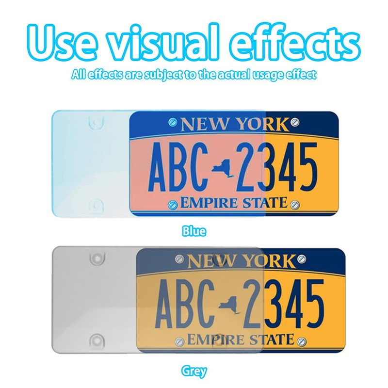 TSUGAMI Car License Plate Covers, 2PCS Vehicles License Frame Shield