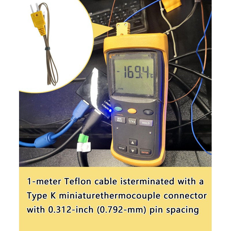 GIBACAD 80PK-1 K-Type Temperature Bead Probe Compatible with Fluke Multimeter,-40