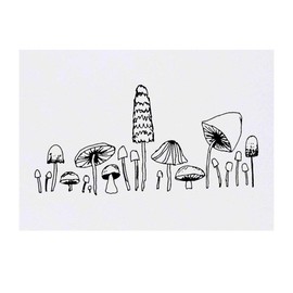 'Mushroom Medley' Temporary Tattoo - Water Resistant, Skin-Safe, Non-Toxic Transfer (TO00025872)
