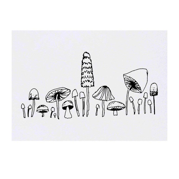 'Mushroom Medley' Temporary Tattoo - Water Resistant, Skin-Safe, Non-Toxic Transfer