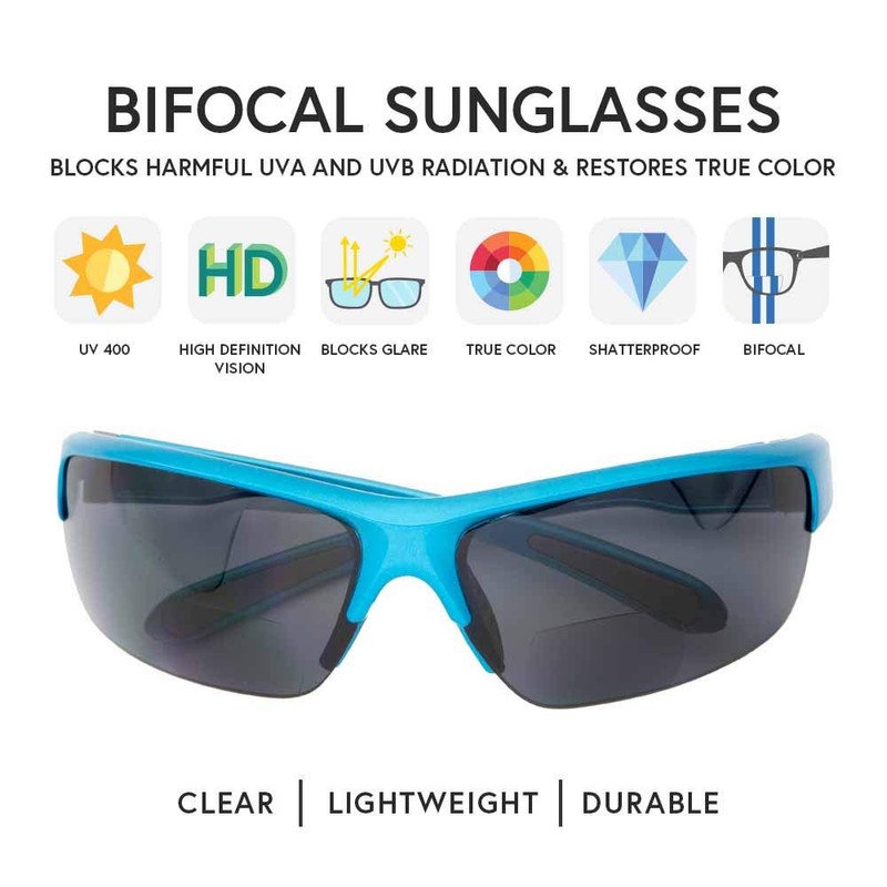 VITENZI Gafas de sol bifocales envueltas alrededor de los lectores