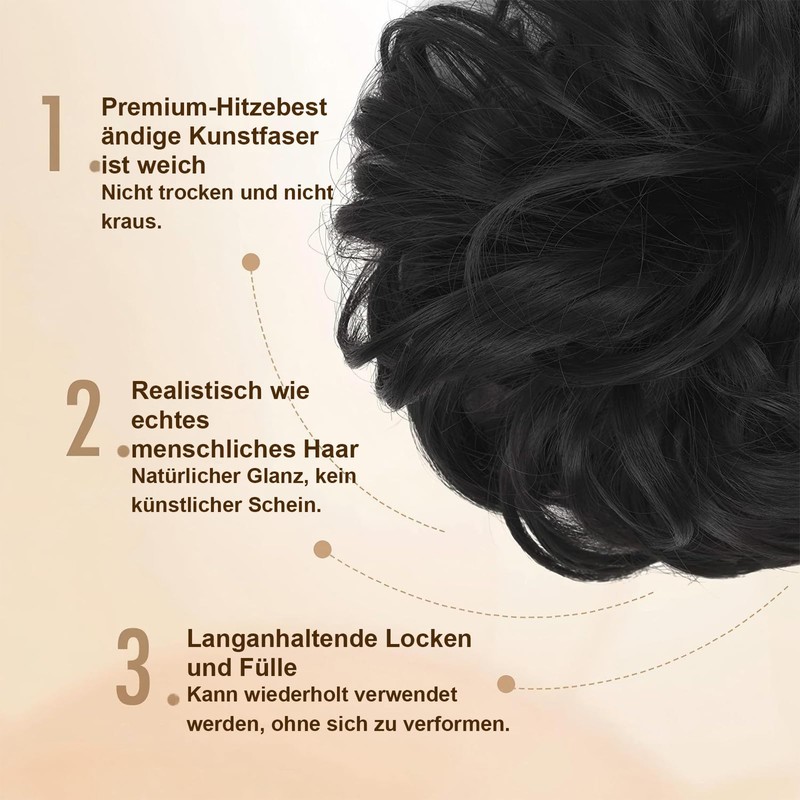 BwelsZJ Loose Bun Hairpiece with Elastic Band - Messy Bun