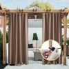 NICETOWN 2 Panels Weighted Blackout Curtains Patio Waterproof Outdoor Curtains,