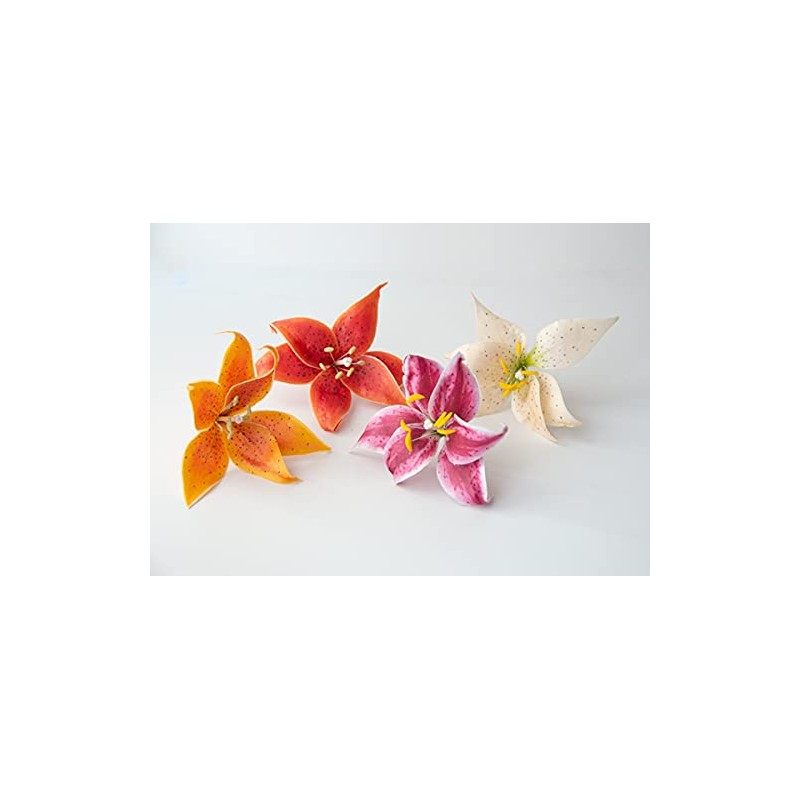 Crystal Candy Make-a-Tiger-Lily Wafer-Paper Flowers, Yellow