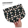 Healvian Floral Embroidered Makeup Pouch Lightweight Canvas Travel Cosmetic Bag