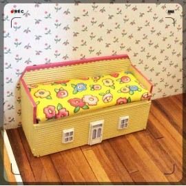 SMA 1:12 Dollhouse Miniature Girl's Bedroom Toy Box Kit DI FS437