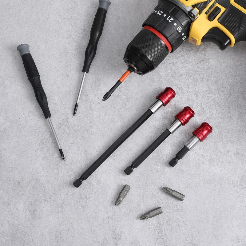 PEOVLVN 3 Pcs Drill Bit Extension, 60/100/150mm Long Drill Bit