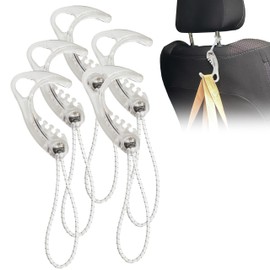 8TIMBER Gear Hook Clear 5-Pack — Lightweight + Versatile S Hook for Backpacks and Closet Storage for Quick and Easy Indoor or Outdoor Use