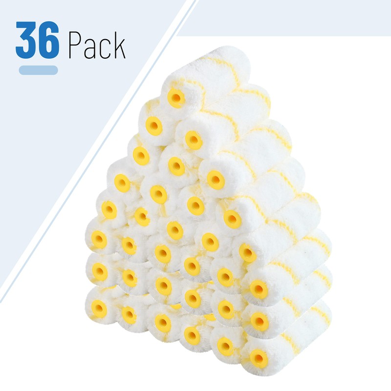 Bates- Paint Roller Covers, 36 Pack, 4-Inch Covers for Paint