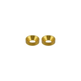 Dahszhi M5 20Pcs Finishing Countersunk Washers, Anodized Aluminum Alloy, Head Washers Gaskets Cup Shim,Yellow Gold