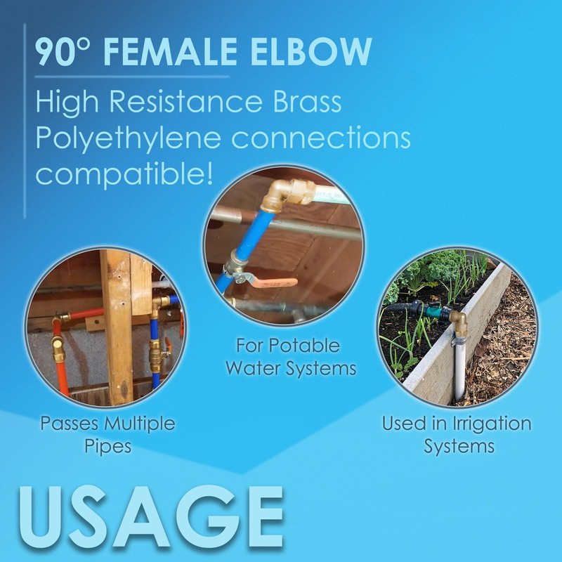 DOJA Barcelona | 90° Polyethylene Female Elbow | For Polyethylene