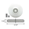 CRL Round Edge Nylon Replacement Wheel; 2-1/2" X 1/16"