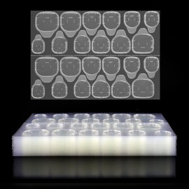 BFY 360Pcs (15 Sheets) Nail Adhesive Tabs Nail Jelly Stickers Decals Waterproof Glue Tabs Double-Sided Press on Nail Sticker Super Sticky Fake Nail Glue Decals Transparent Flexible for Manicure