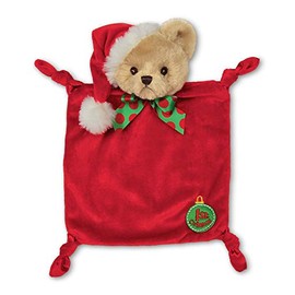 Bearington Baby Wee 1st Christmas, 8 x 7 Inch Small Teddy Bear Holiday Stuffed Animal, Christmas Baby Blanket, Santa Security Blanket