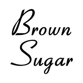 Brown Sugar 4.5w x 3.5h Label | Kitchen Pantry Organization | Die Cut Vinyl Decal | Black Retro Font (Sticker Only)