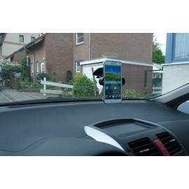 K-S-Trade Qualitativ & Innovativ Halterung Für BLU C7x Windschutzscheibe/Armaturenbrett + LADEGERÄT Mit Mico USB Kabel Autohalterung KFZ Halter