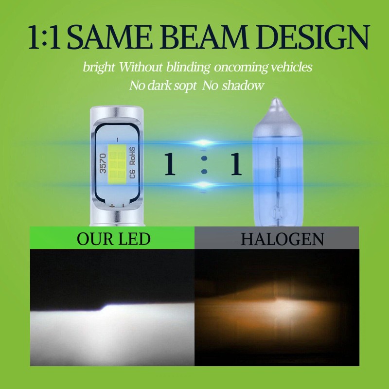 AUIMSOCO 9006 9005 LED Headlight KIT Combo Bulbs High Low