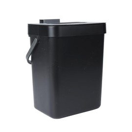 VIGIND Hanging Small Trash Can with Lid Under Sink for Kitchen, 5 L/ 1.3 Gallons Plastic Waste Basket,Food Waste Bin,Kitchen Compost Bin for Counter Top,Bathroom/Office (Green)