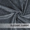 ELKCA Grey Chenille Curtains Valance for Living Room Window Waterfall