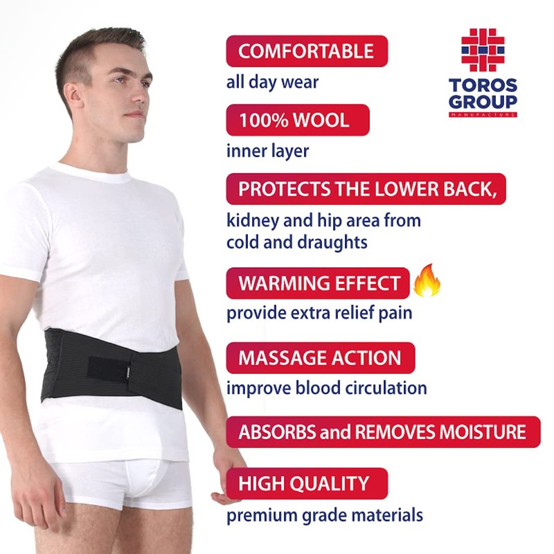 TOROS-GROUP Heat belt, kidney warmer, back warmer, heat belt, lumbar