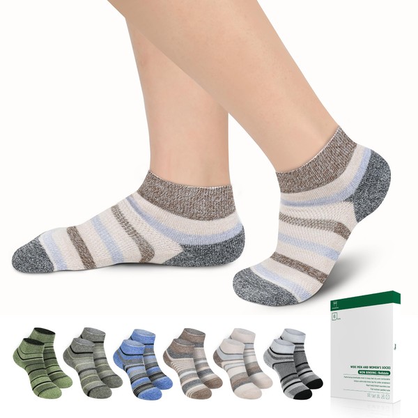 Bulinlulu Bulinlulu Diabetic Socks for Women Men,6 Pairs Bamboo Viscose