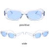 Dollger Rectangle Sunglasses for Women Men Trendy Retro Blue Sunglasses