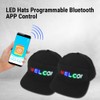 DEWIN LED Hats, Programmable Bluetooth App Control Editable Colorful LED