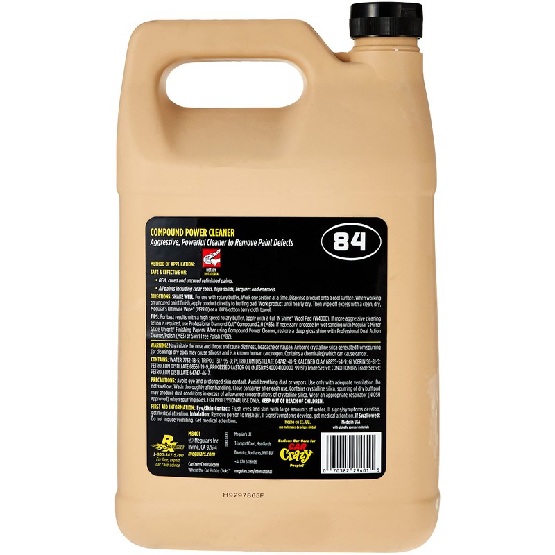 Meguiar's M8401 Mirror Glaze Professional Compound Power Cleaner, 1 Gallon