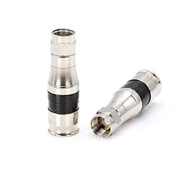 Coaxial Cable Compression Fitting - 4 Pack - for RG11 Coax Cable - with Weather Seal O Ring and Water Tight Grip