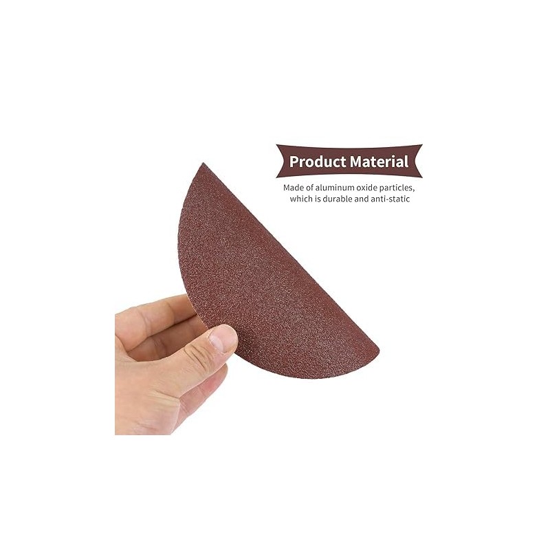 150mm Hook-and-Loop Sandpaper, 40Pcs 6 Inch Sanding Discs Pads 80