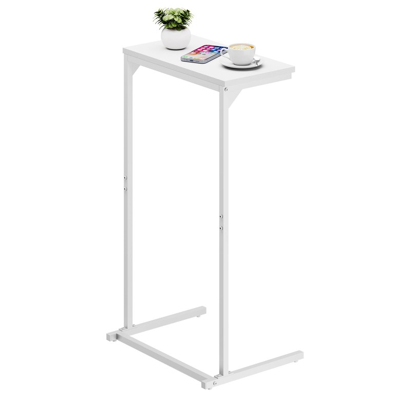 TUTOTAK C Shaped End Table, Small Side Table, 28.7 inch