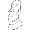 Azeeda A7 'Easter Island Head' Unmounted Rubber Stamp (RS00039324)