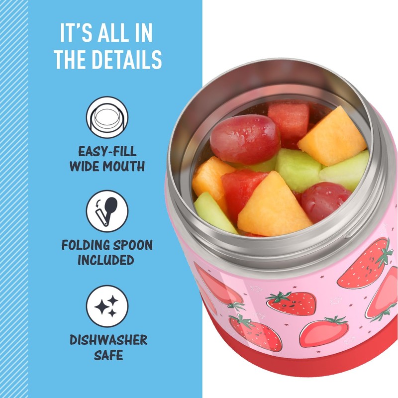 THERMOS FUNTAINER Insulated Food Jar, 10 Ounce, Kid Friendly Food