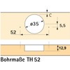 SOTECH Hettich Sensys 8645i TH52 110 Degree Corner Stop Hinge