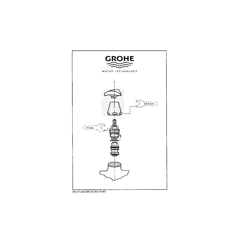 Grohe 45081000 Trecorn Handle 1/2 Red Cap