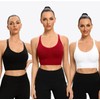 ANGOOL Adjustable Sports Bras for Women, Honeycomb Textured Criss Cross