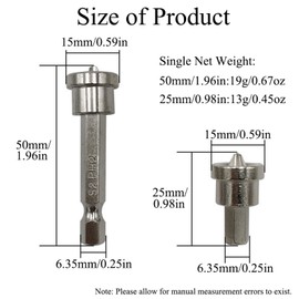 10 Pcs Drywall Screw Depth Setter, 50mm PH2 Magnetic Positioning Screwdriver Bits 1/4 Inch Hex Shank Drywall Screw Drill Bit for Plasterboard