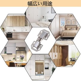 Stainless Steel Sliding Hinges Cabinet Hinges Fixing Furniture Installation Easy Concealed Hinges Furniture Repair Fixing Window/Door/Cabinet/Shelf/No Drill Belts 32 Screws Set of 4