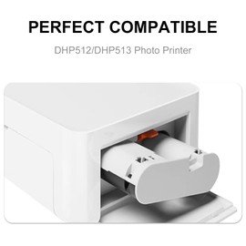 ALZ-LZHQ Compatible with Amber M100/M200 4x6 Photo Printer 80 Sheets Photo Paper & 2 Ink Cartridges Refill,Waterproof/Antioxidant/Non Fading,for DHP512/DHP513 Photo Printer