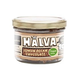 Halva Kingdom Open Sesame Sugar Free Halva Vegan Dessert | Healthy Ingredients, Gluten Free, Kosher Certified Jar (LEMON PECAN CHOCOLATE SUGAR FREE)