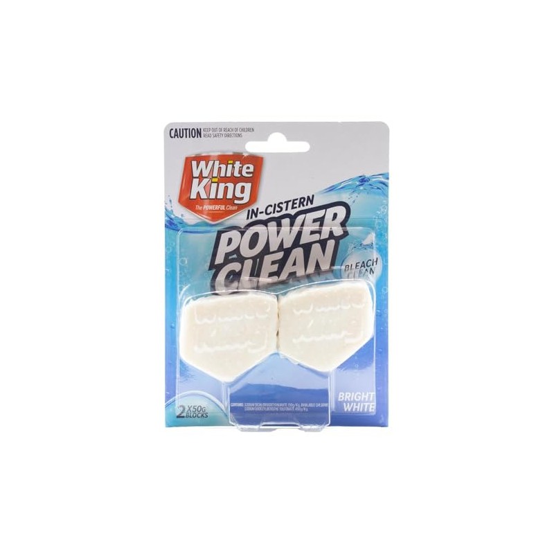White King In Cistern Power Clean Bright White Bleach Clean