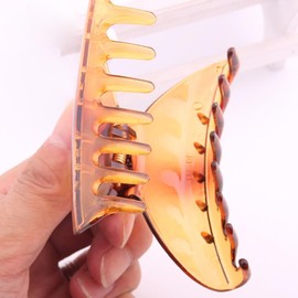 Housoutil Pack of 4 Large Plastic Hair Clips and Adjustable Hair Clips for Women and Girls for Thick Hair, Durable and Gentle on Hair