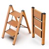 WOA WOA 3 Step Ladder, Foldable Step Stool, Aluminum Lightweight