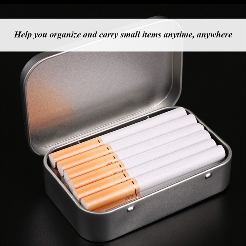 UBSIUH 6 Pieces Rectangular Iron Box, Mini Portable Storage Box,