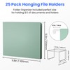 Hanging File Folders Letter Size, 25 Pack File Organizer Folders,1/5-Cut