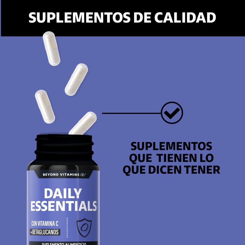 Beyond Vitamins | Daily Essentials con Vitamina C y Betaglucanos